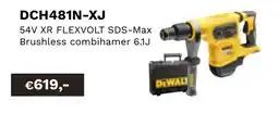 DeWALT 54V XR flexbolt SDS-Max Brushless combihamer 6.1J DCH481N-XJ aanbieding