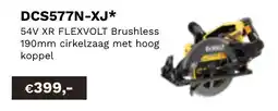 DeWALT 54V XR flexbolt Brushless 190mm cirkelzaag met hoog koppel DCS577N-XJ aanbieding