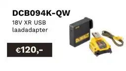 DeWALT 18V XR USB laadadapter DCB094K-QW aanbieding