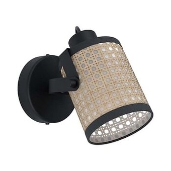 Leen Bakker EGLO wandlamp Ruscomb - zwart/bruin - Leen Bakker aanbieding