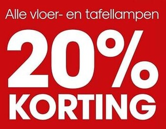 Alle vloer- en tafellampen 20% korting