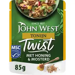 Albert Heijn John West Twist tonijn met honing & mosterd aanbieding
