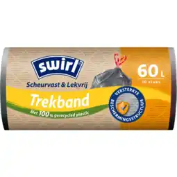 Albert Heijn Swirl Vuilniszakken met trekband 60 liter aanbieding