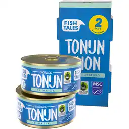 Albert Heijn Fish Tales Skipjack tonijn in water 2-pack aanbieding