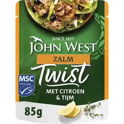 Albert Heijn John West Twist zalm met citroen & tijm aanbieding