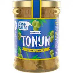 Albert Heijn Fish Tales Witte tonijn in olijfolie aanbieding