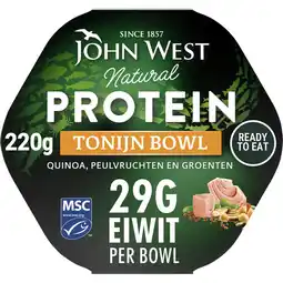 Albert Heijn John West Protein tonijn bowl quinoa peulvruchten aanbieding