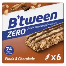Albert Heijn Hero B'tween mueslireep zero pinda chocolade aanbieding