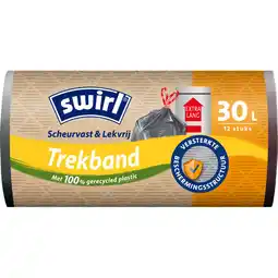 Albert Heijn Swirl Vuilniszakken embossed trekband 30 liter aanbieding