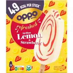 Albert Heijn Oppo Brothers Refreshed sicilian lemon & strawberry aanbieding
