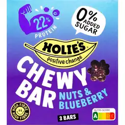 Albert Heijn Holie's Chewy bar nuts & blueberry aanbieding