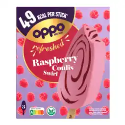 Albert Heijn Oppo Brothers Refreshed raspberry coulis swirl aanbieding