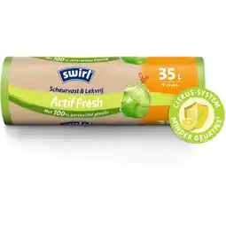 Albert Heijn Swirl Vuilniszakken met actifresh 35 liter aanbieding
