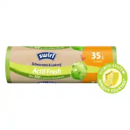 Albert Heijn Swirl Vuilniszakken met actifresh 35 liter aanbieding