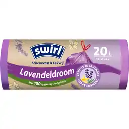 Albert Heijn Swirl Vuilniszakken lavendeldroom 20 liter aanbieding