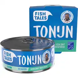 Albert Heijn Fish Tales Tonijn in water zonder toegevoegd zout aanbieding