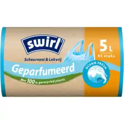 Albert Heijn Swirl Pedaalemmerzakken ocean 5 liter aanbieding