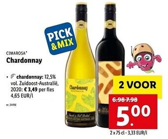 Lidl Chardonnay zuidoost-australië, 2020 aanbieding