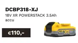DeWALT 18V XR powerstack 3.5ah accu DCBP318-XJ aanbieding