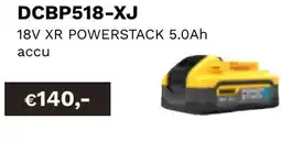 DeWALT 18V XR powerstack 5.0ah accu DCBP518-XJ aanbieding