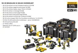 DeWALT 18V XR brushless 10-delige voordeelset DCK1012P4T-QW aanbieding