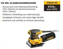 DeWALT 1/4 vel vlakschuurmachine DWE6411-QS aanbieding