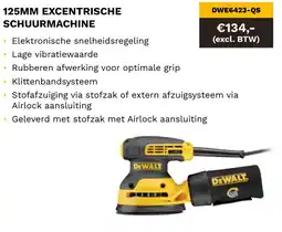 DeWALT 125MM excentrische schuurmachine DWE6423-QS aanbieding