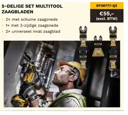 DeWALT 5-delige set multitool zaagbladen DT20777-QZ aanbieding