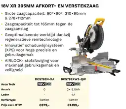 DeWALT 18V XR 305MM afkort en verstekzaag DCS782N-XJ aanbieding