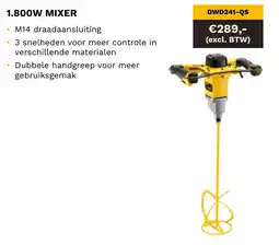 DeWALT 1.800W mixer DWD241-QS aanbieding