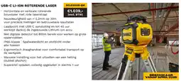 DeWALT USB-C li-ion roterende laser DCLE15211R-QW aanbieding