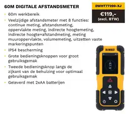 DeWALT 60M digitale afstandsmeter DWHT77200-XJ aanbieding