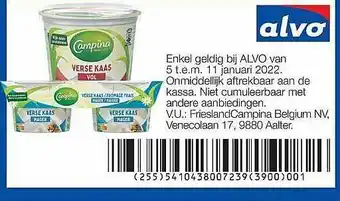 Alvo Campina Verse Kaas aanbieding