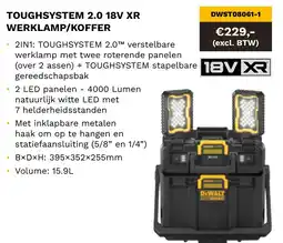 DeWALT Toughsystem 2.0 18V XR werklamp/koffer DWST08061-1 aanbieding
