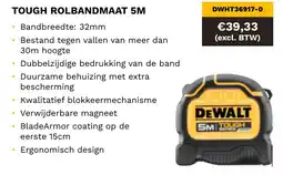 DeWALT Tough rolbandmaat 5M DWHT36917-0 aanbieding