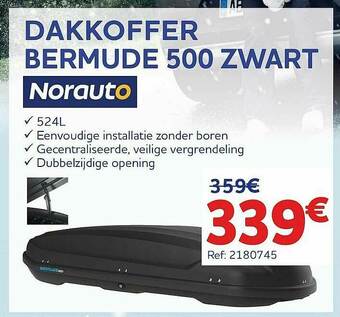 Auto5 Dakkoffer Bermude 500 Zwart aanbieding