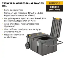 DeWALT Tstak IP54 gereedschapswagen 113L DWST17871-1 aanbieding