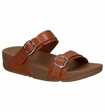 Torfs FitFlop Lulu Adjustable Slide Bruine Slippers aanbieding