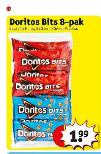 Kruidvat Doritos Bits 8 Pak aanbieding