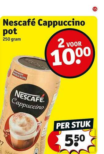 Kruidvat Nescafé Cappuccino Pot aanbieding