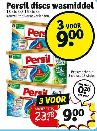 Kruidvat Persil Discs Wasmiddel aanbieding