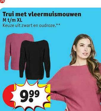 Kruidvat Trui Met Vleermuismouwen aanbieding
