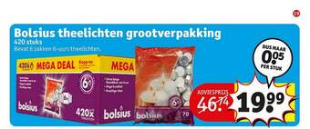 Bolsius Theelichten Grootverpakking