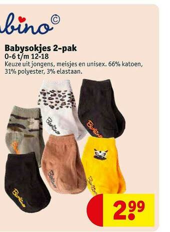 Kruidvat Babysokjes aanbieding
