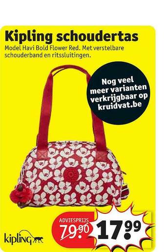 Kruidvat Kipling Schoudertas aanbieding