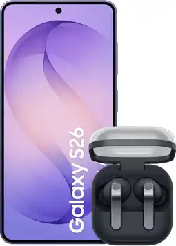 Coolblue Samsung Galaxy S26 256GB Donkerblauw 5G + Samsung Galaxy Buds4 Pro Zwart aanbieding
