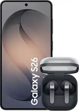 Coolblue Samsung Galaxy S26 256 Go Noir 5G + Samsung Galaxy Buds4 Pro Noir aanbieding
