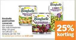 Albert Heijn Bonduelle peulvruchten conserven aanbieding