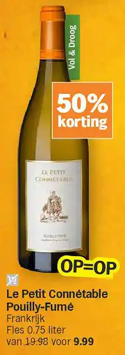 Albert Heijn Le Petit Connétable Pouilly-Fumé aanbieding