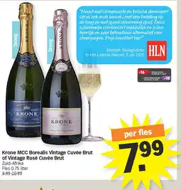Albert Heijn Krone MCC Borealis Vintage Cuvée Brut of Vintage Rosé Cuvée Brut aanbieding